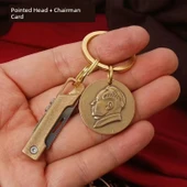 Titanyum Alaşım Mini Katlanabilir Mektup Açacağı - Pirinç Uçlu + Başkan Plakası - 1