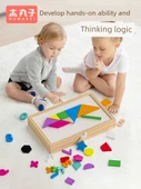 Dijital Öğrenme Kutusu - 100 Kare Sayma Çubuğu - Kayın Puzzle - Dijital Şekil Blokları - Çift Taraflı Çizim Tahtası - 1 Haziran Çocuk Günü Hediye - 3
