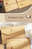 Retro Hava Postası Kraft Kağıt Zarf Seti - 3 Paket/24 A5 Beyaz Zarf - 9