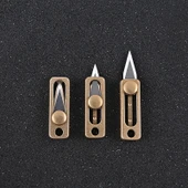 Titanyum Alaşım Mini Katlanabilir Mektup Açacağı - Pirinç Uçlu + Dedikodu - 9