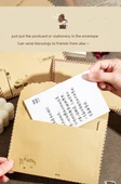 Retro Hava Postası Kraft Kağıt Zarf Seti - Beyaz - 2 Paket/16 A5 Gül Mektup Kağıdı - 6