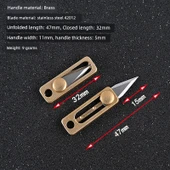 Titanyum Alaşım Mini Katlanabilir Mektup Açacağı - Pirinç Uçlu + Dedikodu - 8