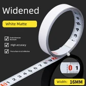 Yapışkan Mezura Cetveli - Beyaz Aşınmaya Dayanıklı Porselen 16mm - Ters 4 Metre - 1