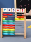 Erken Eğitim Abaküsü - 2 set 10 dişli aritmetik raf + yumurta şeklinde 9 parça bulmaca - 5