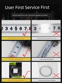 Yapışkan Mezura Cetveli - Beyaz Aşınmaya Dayanıklı Porselen 16mm - Ters 1 Metre - 4