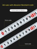 Yapışkan Mezura Cetveli - Beyaz Aşınmaya Dayanıklı Porselen 16mm - Ters 1 Metre - 5