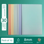 A4 Şeffaf Kelepçe Dosya - 10 Paket - 8mm Su Damlası Kelepçe - 1