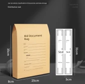 Belgeler için Kraft Kağıt Zarf - 10cm Arka Genişlik Boş 200g Ağaç Pulp Kağıt - 10 Paket - 8