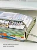 İlkokul Öğrenci Konu Sıralama Çantası - 2 Paket - Şeftali Pudrası + Kayısı Sarısı - 2
