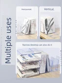 Şeffaf Akrilik Kitap Tutucu - İnce Dört Sütun Şeffaf Model 1 - 2