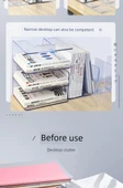 Şeffaf Akrilik Kitap Tutucu - İnce Dört Sütun Şeffaf Model 1 - 8