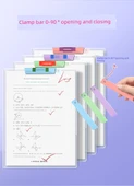 A3 İkili Klipsli Test Kağıdı Dosyası - Morandi Renk - 4 Paket - 8