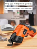 Elektrikli Kumaş Kesme Makası - Şarjlı Kumaş Kesme Makası + Tungsten Çelik Kesici Başlık 1 - 4