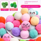 DIY Yüksek Elastik Kabarık Kürk Topları - Macaron Renk - 400 Parça - Depolama Kutusu ① - 9