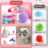 DIY Yüksek Elastik Kabarık Kürk Topları - Macaron Renk - 400 Parça - Depolama Kutusu ① - 10
