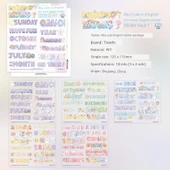 İngiliz Alfabesi Sevimli Günlük Çıkartmaları - Kağıt + PET/Abu İngilizce - 2 Paket thumbnail 1