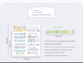 İngiliz Alfabesi Sevimli Günlük Çıkartmaları - Kağıt + PET/Abu İngilizce - 2 Paket thumbnail 7