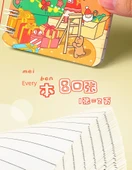 A7 Mini Taşınabilir Not Defteri - 4 Adet Bahar Şeftali Tablosu - 12