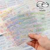 İngiliz Alfabesi Sevimli Günlük Çıkartmaları - Kağıt + PET/Abu İngilizce - 2 Paket thumbnail 5