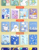 A7 Mini Taşınabilir Not Defteri - 4 Adet Bahar Şeftali Tablosu - 9