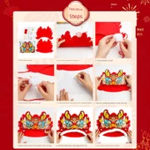 DIY Aslan Dansı Şapkası Malzeme Kiti - 1 Paket - 6