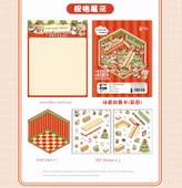 Noel 3D Manzara Çıkartmaları DIY Miniatür Sahne - Bal Kutusu Ayısı + Tavşan Evi (2 paket) (Cımbız ile birlikte) - 9