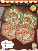 Noel 3D Manzara Çıkartmaları DIY Miniatür Sahne - Bal Kutusu Ayısı + Tavşan Evi (2 paket) (Cımbız ile birlikte) - 2