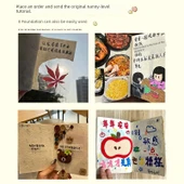 El Yapımı DIY Defter Malzeme Kiti - Orta Boy - Çift Düğmeli Pony + 24 Renkli Yağlı Boya Kalemi + Gouline Kalem - 6