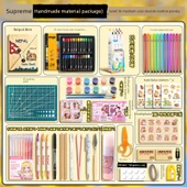 El Yapımı DIY Defter Malzeme Kiti - Supreme - 30 Orta Boy Çift Düğmeli Pony - 1