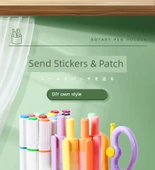 Sevimli 360 Derece Çocuklar Dönme Kalemlik - Asker Yeşili Çıkartma (2 Paket) - 8