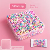 DIY Hızlı Kum Anahtarlık Seti - Şeker [5 Paket] 1 Depolama Kutusu ile - 1