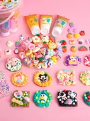 DIY Hızlı Kum Anahtarlık Seti - Şeker [10 Paket] 1 Depolama Kutusu ile - 4