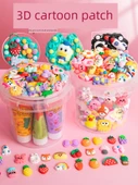DIY Hızlı Kum Anahtarlık Seti - Şeker [5 Paket] 1 Depolama Kutusu ile - 5