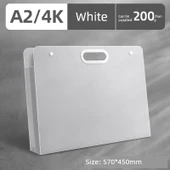 Sanat Posteri Taşıma Çantası - 4K/A2 Buzlu Beyaz - 1 Paket - 1