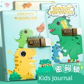 Dinozor Karikatürlü Kareli Şifreli Defter - Doodle Dinozor (Kompozisyon) - 2