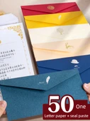 Makaron Renk A5 Yazı Kağıdı Zarf Seti - Makaron Karışık Renk 50 A5 Tavşan Kağıdı Beyaz Yatay Çizgi 100 ile - 2