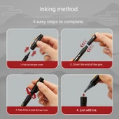 Kaligrafi Fırçası - Orta Harfler + Blok Harfler + Mürekkep - 3