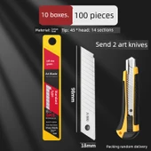 Duvar Kağıdı Sanat Bıçağı - 100 Parça, 2 Bıçak, Geliştirilmiş Malzeme - 1
