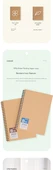 Deli Retro Minimalist Spiral Defter - Kahverengi Ambalaj Kağıdı - A5 - 60 Sayfa - 4 Paket - 8