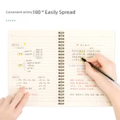 Deli Retro Minimalist Spiral Defter - Kahverengi Ambalaj Kağıdı - A5 - 60 Sayfa - 4 Paket - 5