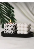 Dekoratif Desenli 2’li Kokulu Bubble Mum - 1