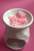 Pembe Gummy Bear Jelibon Ayıcık Şeklinde Vanilya Esanslı Mum Buhurdanlık Kokusu - 3