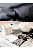 2'li Dekoratif Mum Seti Beyaz Renk Istiridye Ve Bubble Set thumbnail 1