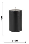 Silindir Mum Siyah 10 Cm thumbnail 3