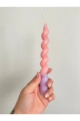3’lü Çift Renkli Spiral Mum (lila Pembe) thumbnail 3