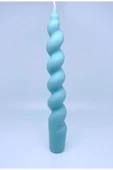Mavi Spiral Burgu Şamdan Mum thumbnail 1