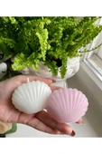 2’li Pembe Ve Beyaz Kokulu Mini Istiridye Mum thumbnail 1
