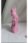Tekli Sevgili Sıcak Kucaklama Pembe Mum thumbnail 2