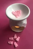 Pembe Gummy Bear Jelibon Ayıcık Şeklinde Vanilya Esanslı Mum Buhurdanlık Kokusu - 1
