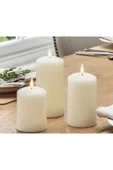 Sstutsumum Silindir Mum 3 Lü Set Ebat 6-8-11 Cm Çap 5,8 Cm - 2